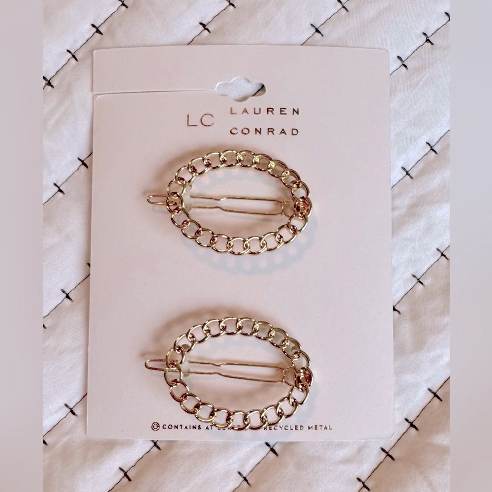 NIP✨Lauren Conrad Gold Hair Clips 2 PC Set